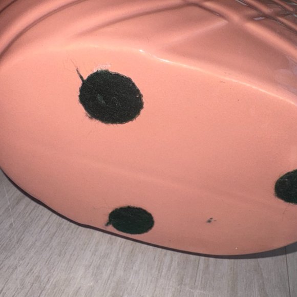 Vintage 80s Mod Angled Peach Ceramic New Wave Vase - Picture 9 of 10